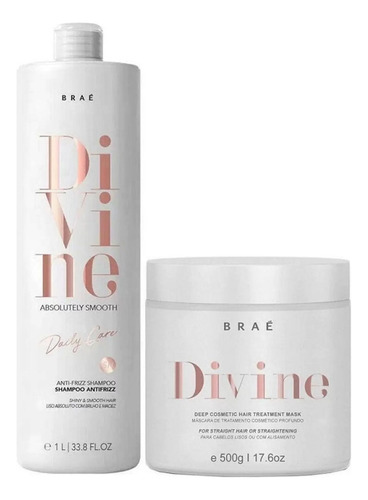  Braé Kit Divine Shampoo 1000ml + Máscara 500g