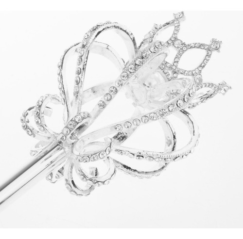 Cosplay Fairy Wands Alloy Pedrería Plateada Talla Única