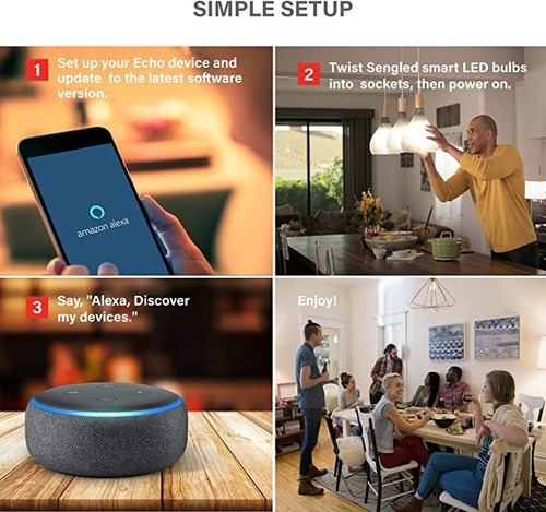 Imagen 6 de 8 de Bombillo Inteligente Led Sengled Bluetooth Solo Con Alexa