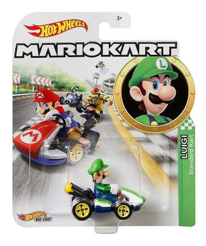 Hot Wheels Mario Kart Luigi E Standart Kart Da Mattel Gbg25