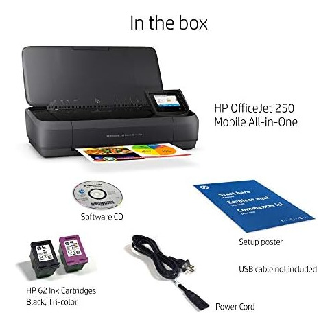 Impresora Portátil Todo En Uno Hp Officejet 250 Con Impresió