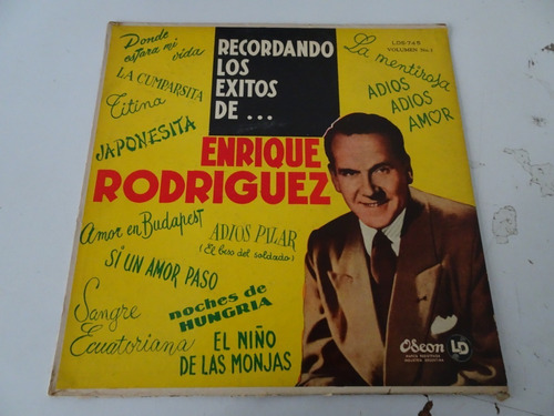 Enrique Rodriguez - Recordando Los Exitos - Vinilo Argentino