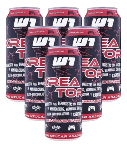 Pack 6 Energeticas Kreator Extreme Punch - Winkler Nutrition