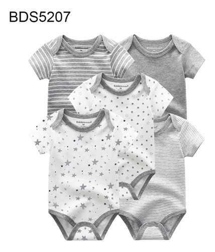 5 Piezas De Ropa Unisex Para Bebés Recién Nacidos, 100% Algo