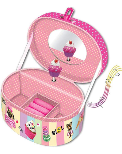 Hot Focus Joyero Musical Perfumado Con Forma Ovalada Sweet C