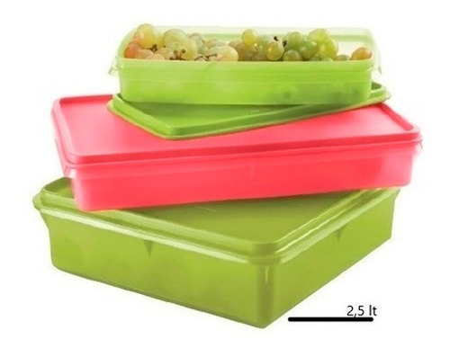 Box - Tupperware - 1.5 Lt - Color Coral