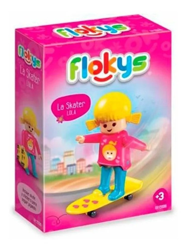 Flokys Muñeca Figura Veterinaria Skater Nena Rasti En Mca