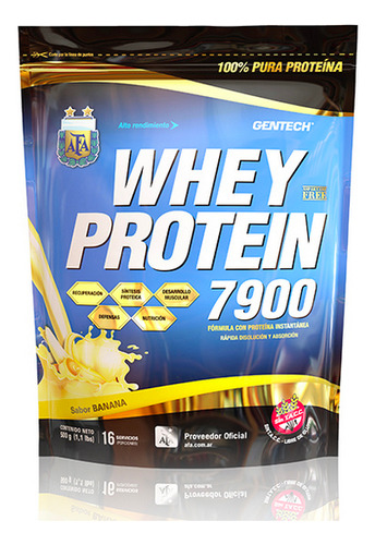 Gentech Whey Protein 7900 Sabor Banana x 500g