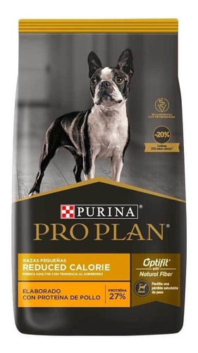 Alimento Pro Plan OptiFit Reduced Calorie para perro adulto de raza pequeña sabor pollo y arroz en bolsa de 3kg