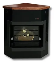 Comprar Hogar Metalico Kamin Rinconero Con Fogon Black 6000 Cal