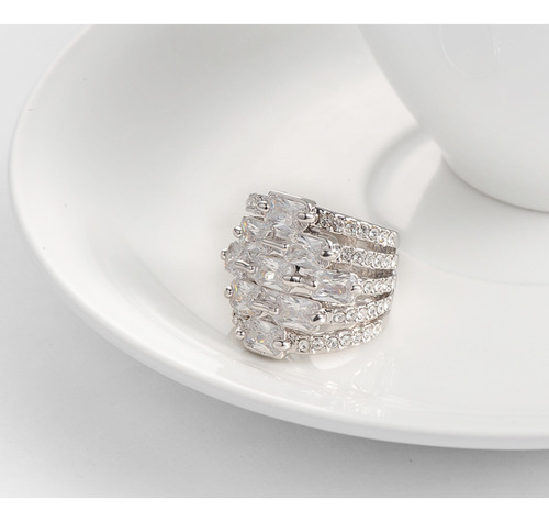Anillo Blanco Bañado O Blanco