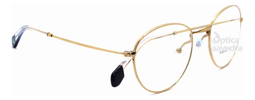 Vulk Press Optic Anteojo Armazón Gafas Redondo Optica Color Dorado Gold