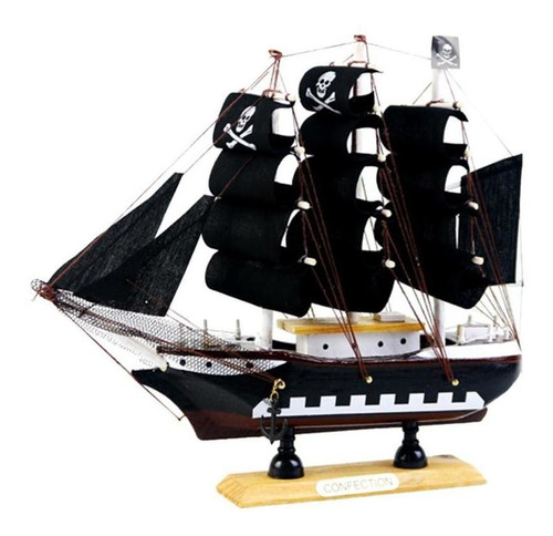 Modelo Náutico De Nave Barco De Vela De Madera Decoración