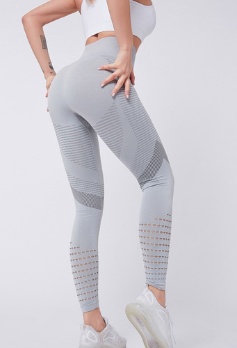 Imagen 6 de 7 de Calzas Leggings Modeladoras Push Up Deportivos Cintura Alta
