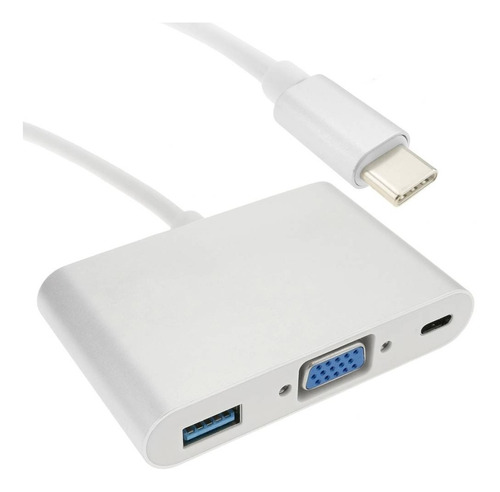 Adaptador Usb Tipo C A Vga + Usb 3.0 + Tipo C 3 En 1 Lince