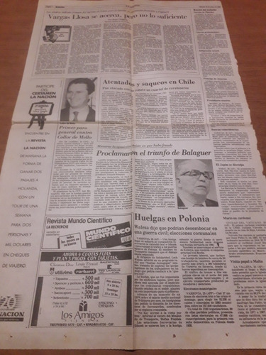 Tapa Diario La Nación 25 05 1990 Aniversario 25 De Mayo (Usado)