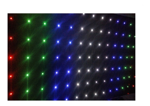 Cortina Led Balcão Dj- 4,0 X 1,0 M-lateral-palco Show Preto