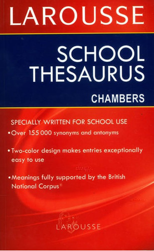 School Thesaurus Chambers, de Varios autores. Editorial Difusora Larousse de Colombia Ltda., tapa blanda, edición 2013 en español