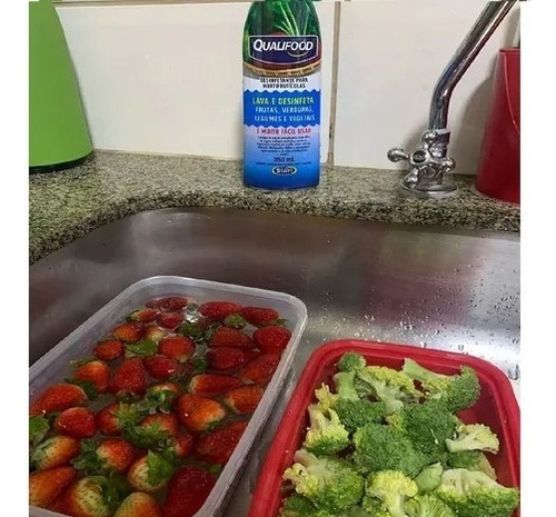 3 Higienizantes Frutas Legumes Verduras Atacado 350ml Top