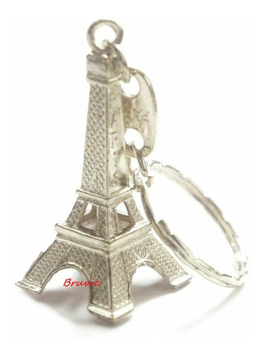 Padrisimo Llavero Torre Eiffel Plata Metal Grabado Paris Xv