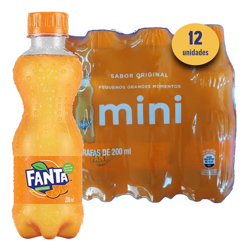 Fanta Laranja Pet 200ml (12 Unidades)