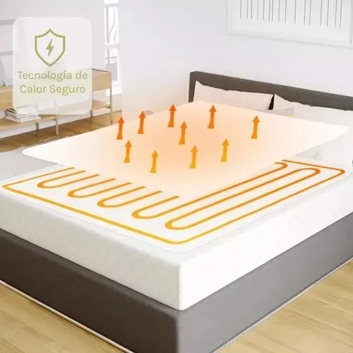 Calienta Cama Electrico 1. 1/2 Plaza Invierno Color Blanco L