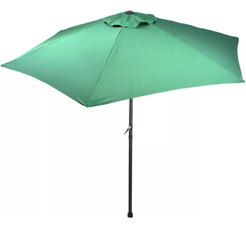 2 Sombrilla Plegable 3 Mts Para Jardin Playa Camp Exterior. Color Verde Lisa