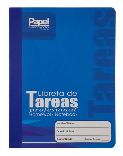 Libreta De Tareas Profesional Padi Bilingue  48 Hojas Cosido