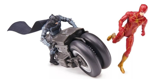 Figura De Acción Dc Comics The Flash Batman Y La Batimoto