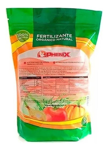 Phenix Fertilizante Orgánico Floración Potasio 2kg 5-7-15