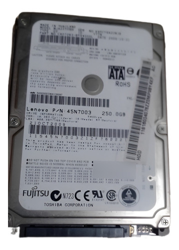 Disco Duro 250gb Sata Marca Fujitsu Para Laptop Usado