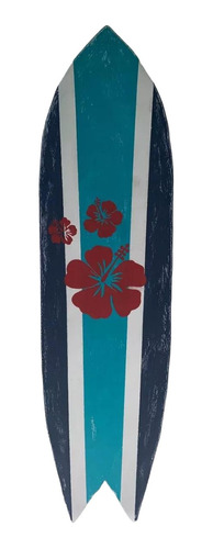 Tabla Surf 1.50 Cms. Hibiscos Pintada A Mano Decoracion Casa