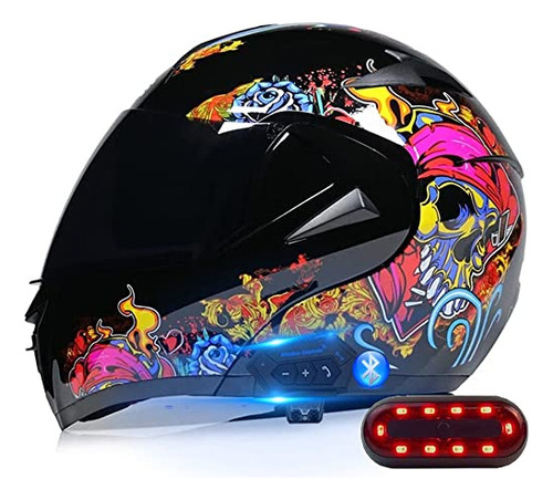 Casco Integral De Motocicleta Modular Con Bluetooth, Apr