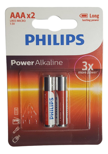Kit 10 Cartelas De Bateria 3aaa 1,5v Philips Com 2 Unidades