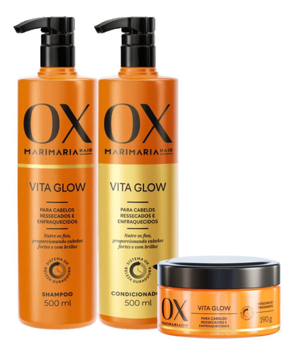  Kit Ox Mari Maria Hair Vita Glow C/3