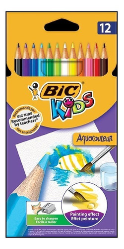 Colores Bic Kids Lápices 12 Colores Aquacouleur 