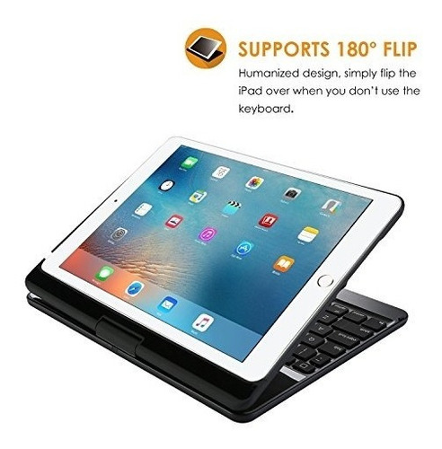 Imagen 4 de 6 de Procase Nuevo iPad 9.7 Caso Del Teclado 2017 iPad - 360 Grad
