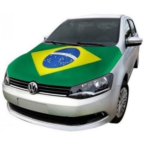 Bandeira Do Brasil Torcedor Para Capô De Carro 160 X 110cm