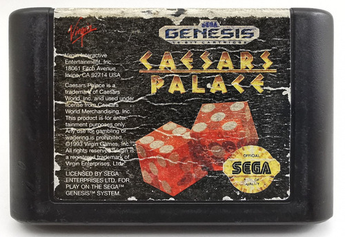 Caesars Palace Sega Genesis * R G Gallery