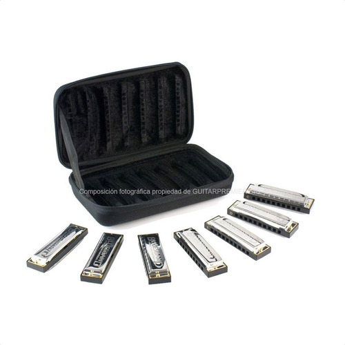 Set Armonicas Hohner Bluesband 7 Tonos Diatonica 20 Voces