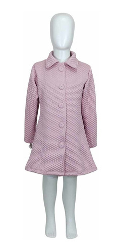 Sobretudo Infantil Menina Rosê Blusa Inverno Criança