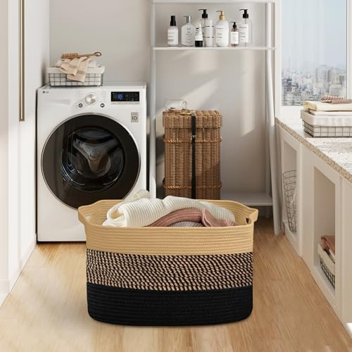 Cesta De Almacenamiento Rectangular De Mimbre Extra Grande
