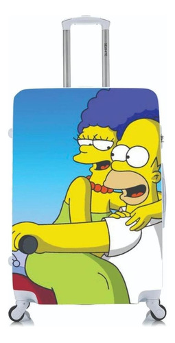 Capa Protetora Para Mala Viagem Média Casal Simpsons