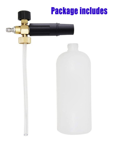 Lanza profesional de espuma de nieve con conector rápido de 1/4 de pulgada botella de espuma de nieve