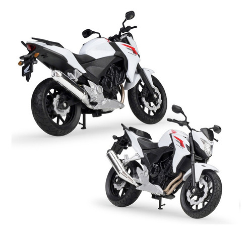 2014 Honda Cb500f Blanco Miniatura Metal Moto Scale 1/18 Lzl