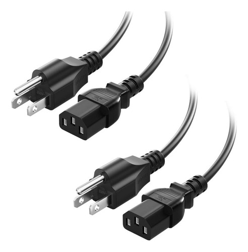 2 Pack 10ft(3m) 3 Prong Amplifier Cord   For Fender Gui...