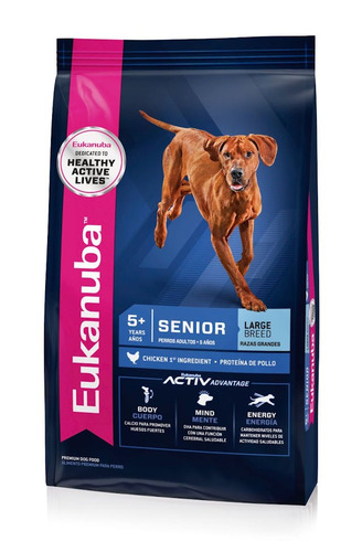 Alimento Eukanuba Super Premium para perro senior de raza grande sabor mix en bolsa de 3 kg