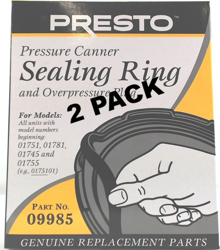 2 pk Presto Olla Presion Anillo Sellado 09985