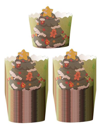 2 X 100 Uds. Envoltorio Navideño Para Cupcakes, Vasos De