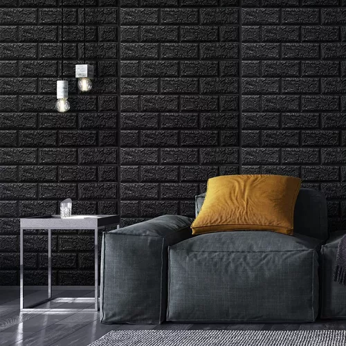  Papel pintado adhesivo de pared acolchado negro 3D patrón  transparente Abstarct fondo texturizado autoadhesivo despegar y pegar,  papel tapiz removible grande mural de pared mural de pared adhesivo para  decoración del